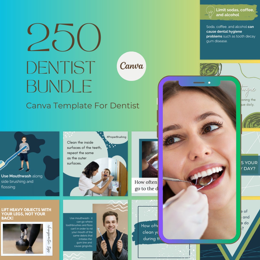 200 Dentist Canva Templates