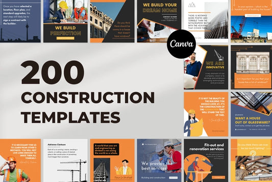 200 Construction Canva Templates